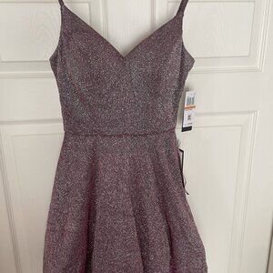 NWT Glittery Wine Fit and Flare City Studio Juniors Size 3 Party Dress